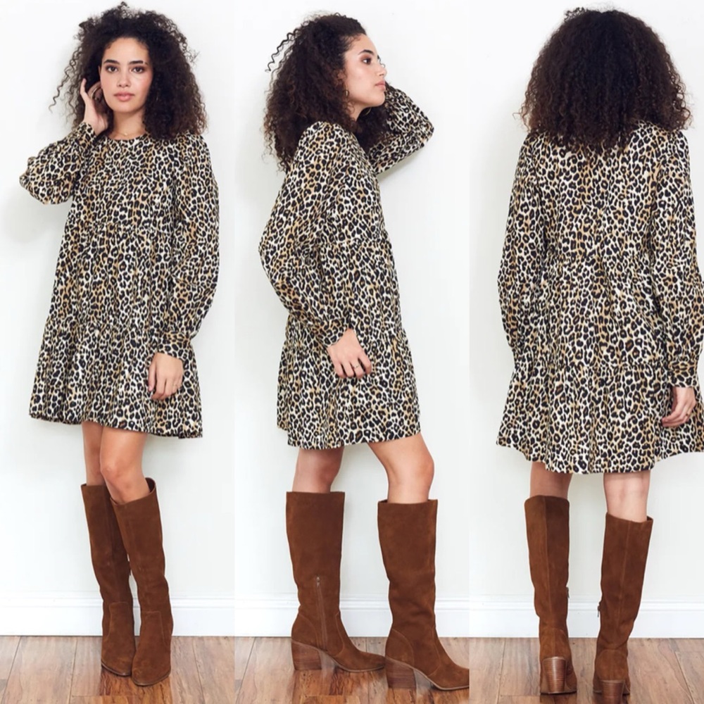 Paneros Olivia Dress in Cheetah Queen Size Small